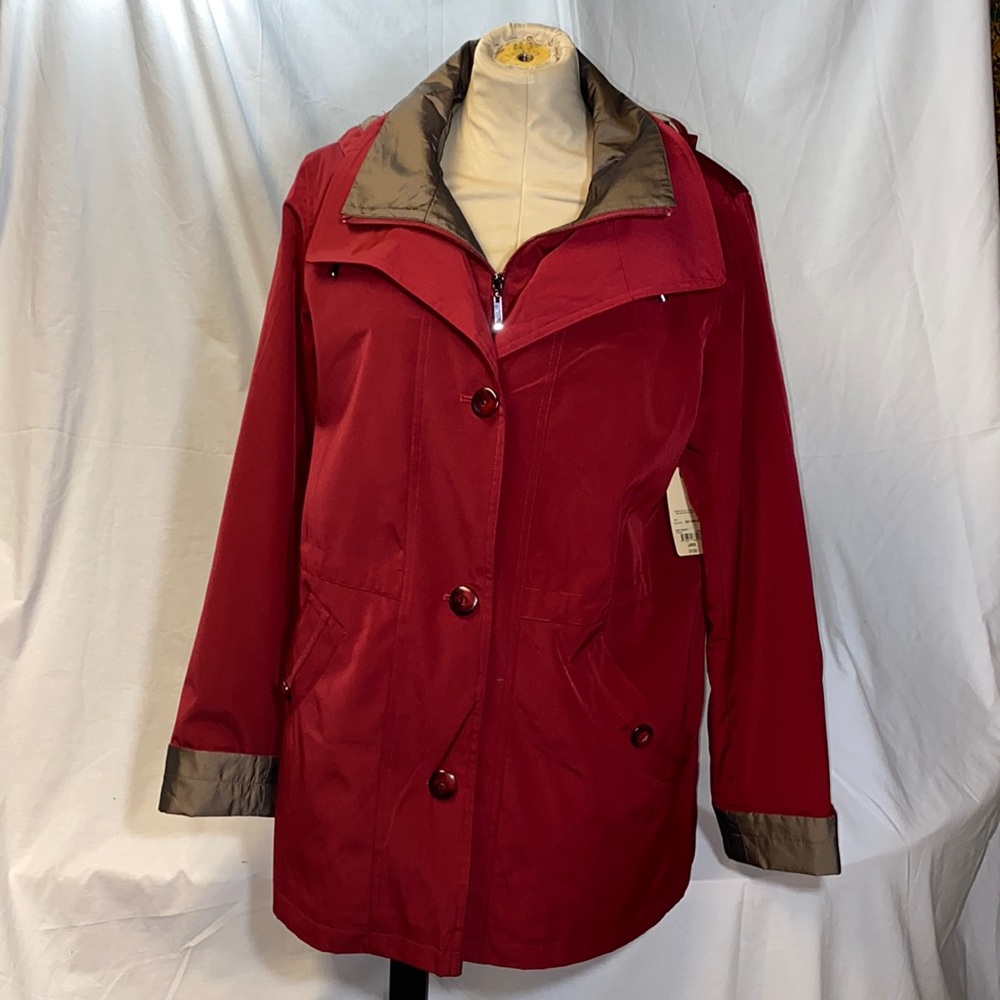 St. John’s Bay Ruby Whiskey Women's Large Raincoat